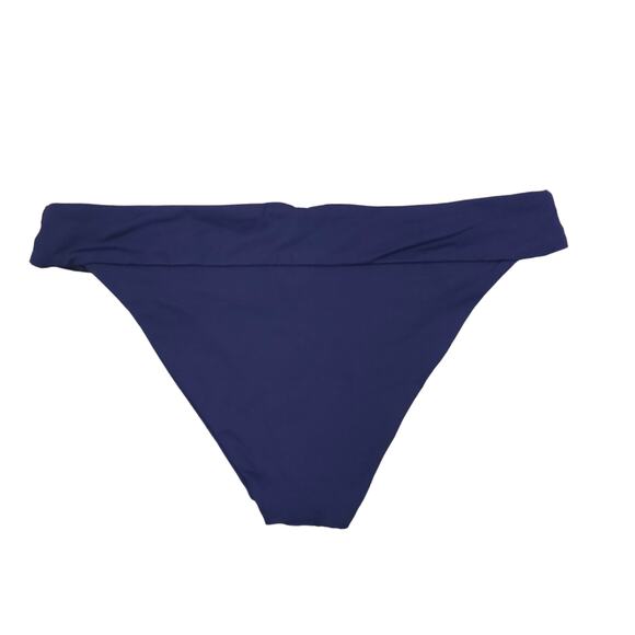 L*Space Bikini Bottom Midnight Blue Swim Fold Over Hipster - Picture 2 of 4
